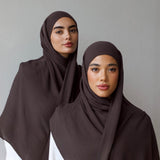 EcoVero Crepe Scarf - Midnight Umber