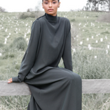 REVERENCE ABAYA  KOMBU GREEN