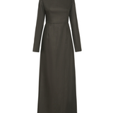 SAVANNAH MOCK WRAP LINEN DRESS - DEEP FOREST